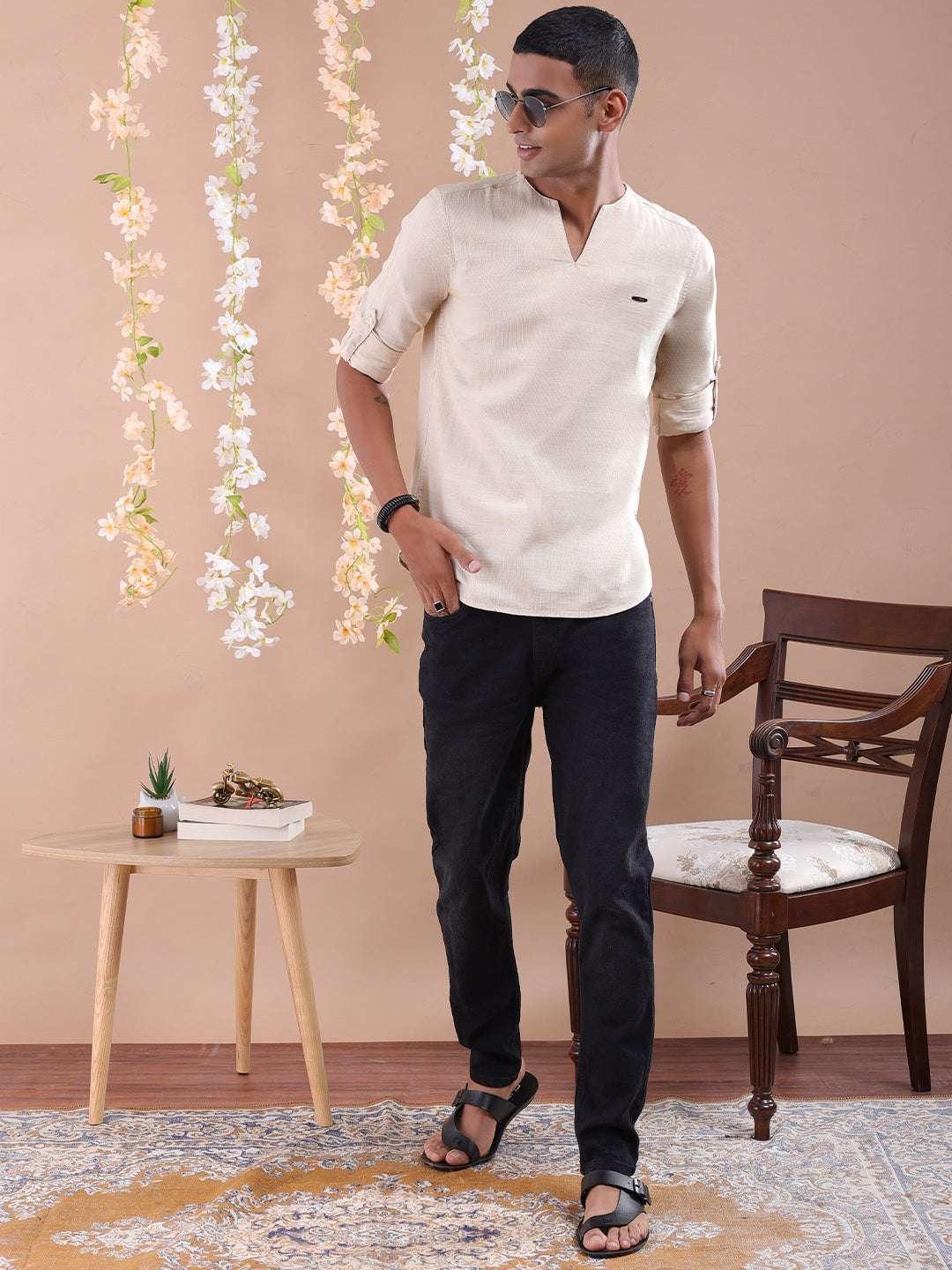 Men's V-Neck Kurta