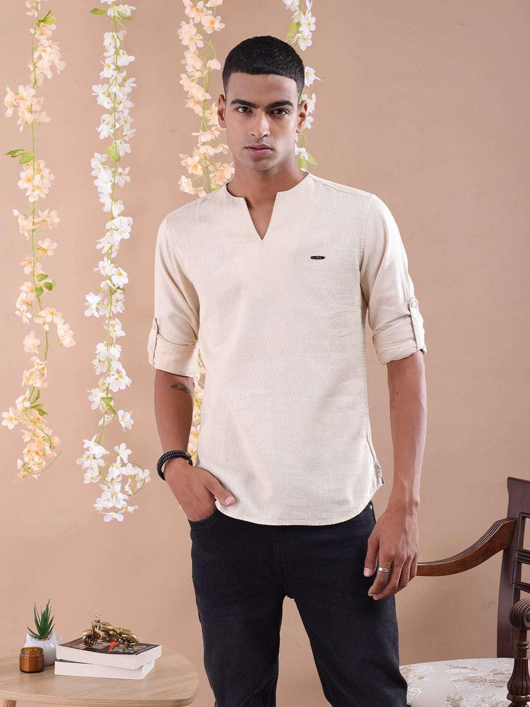 Men's V-Neck Kurta