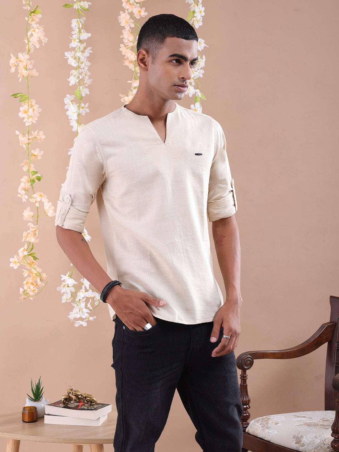 Men's V-Neck Kurta