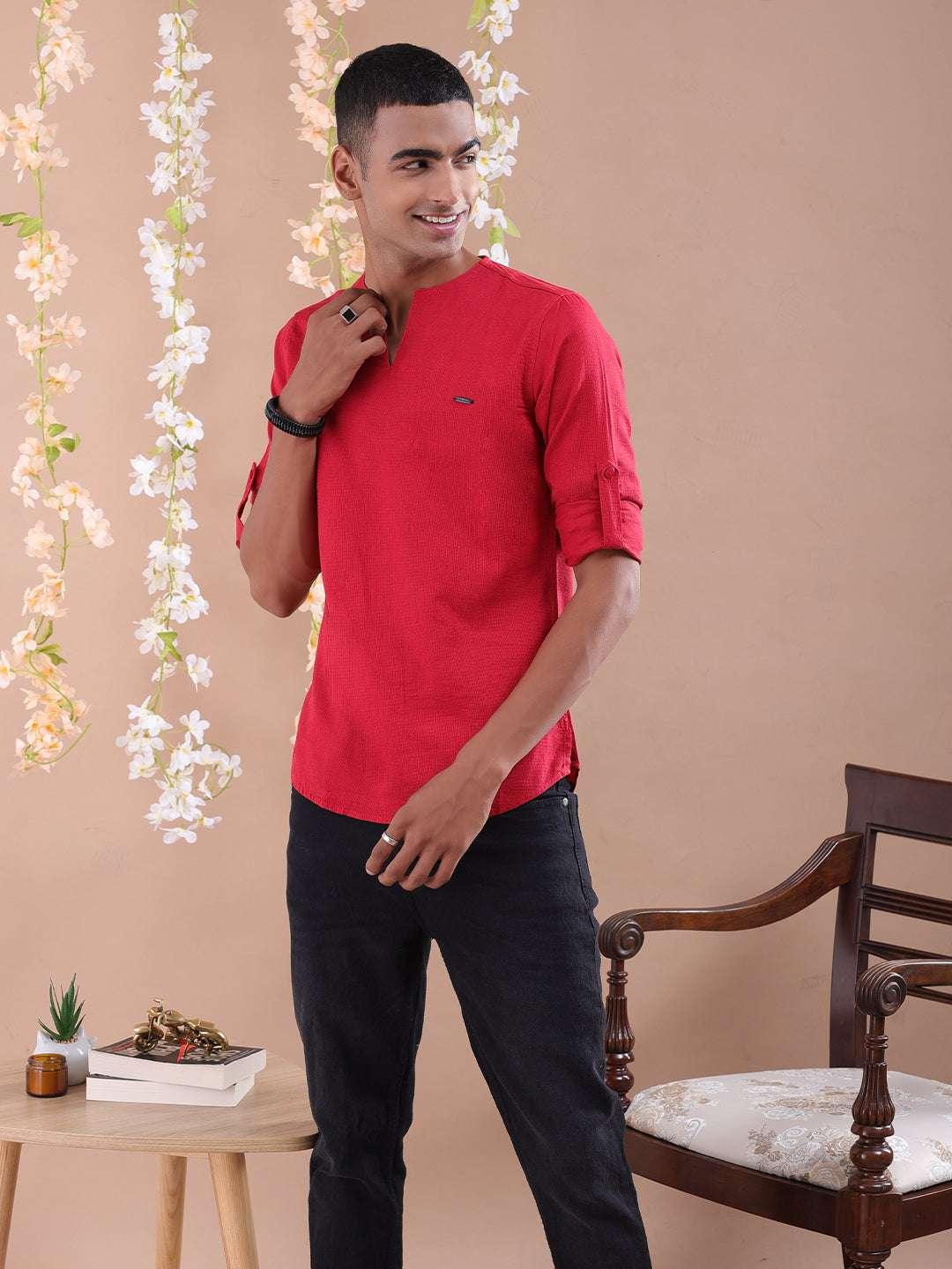 Men's V-Neck Kurta