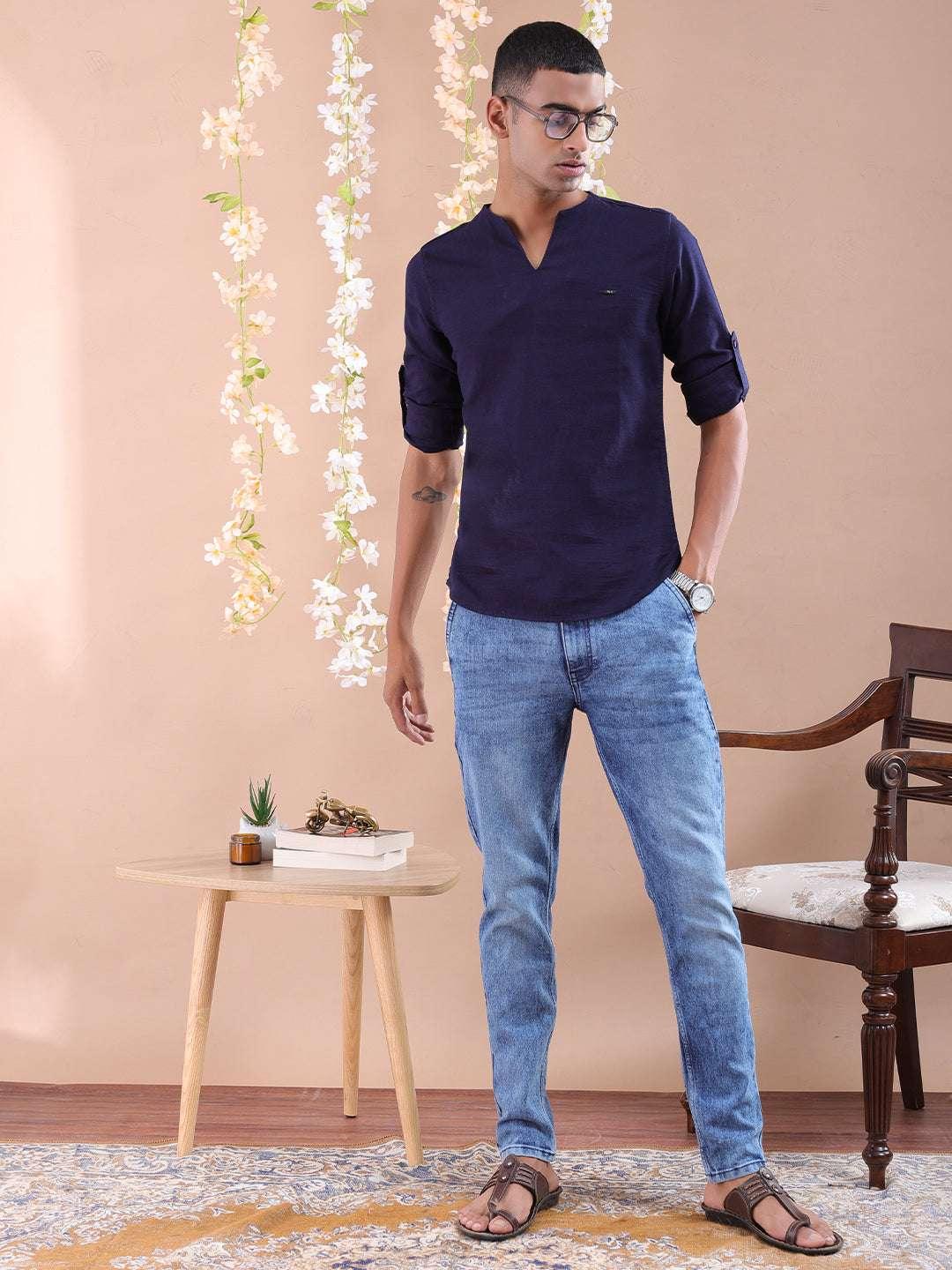 Men's V-Neck Kurta