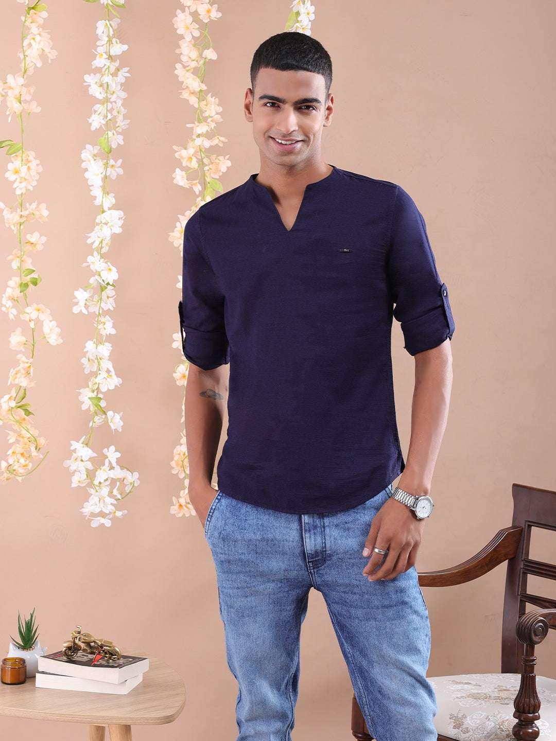 Men's V-Neck Kurta