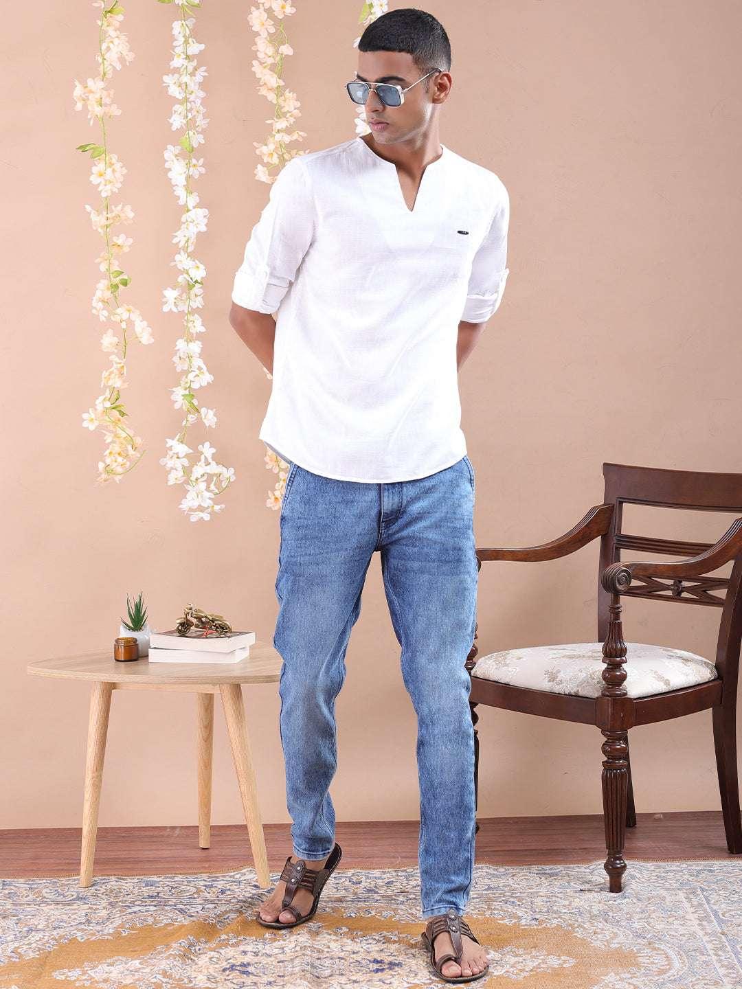 Men's V-Neck Kurta