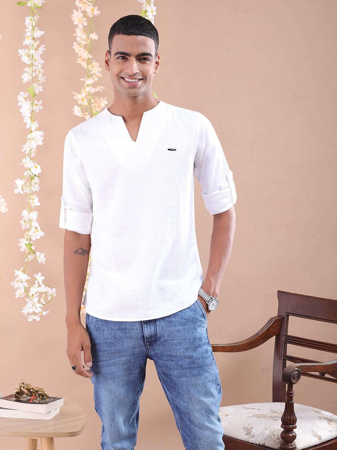 Men's V-Neck Kurta