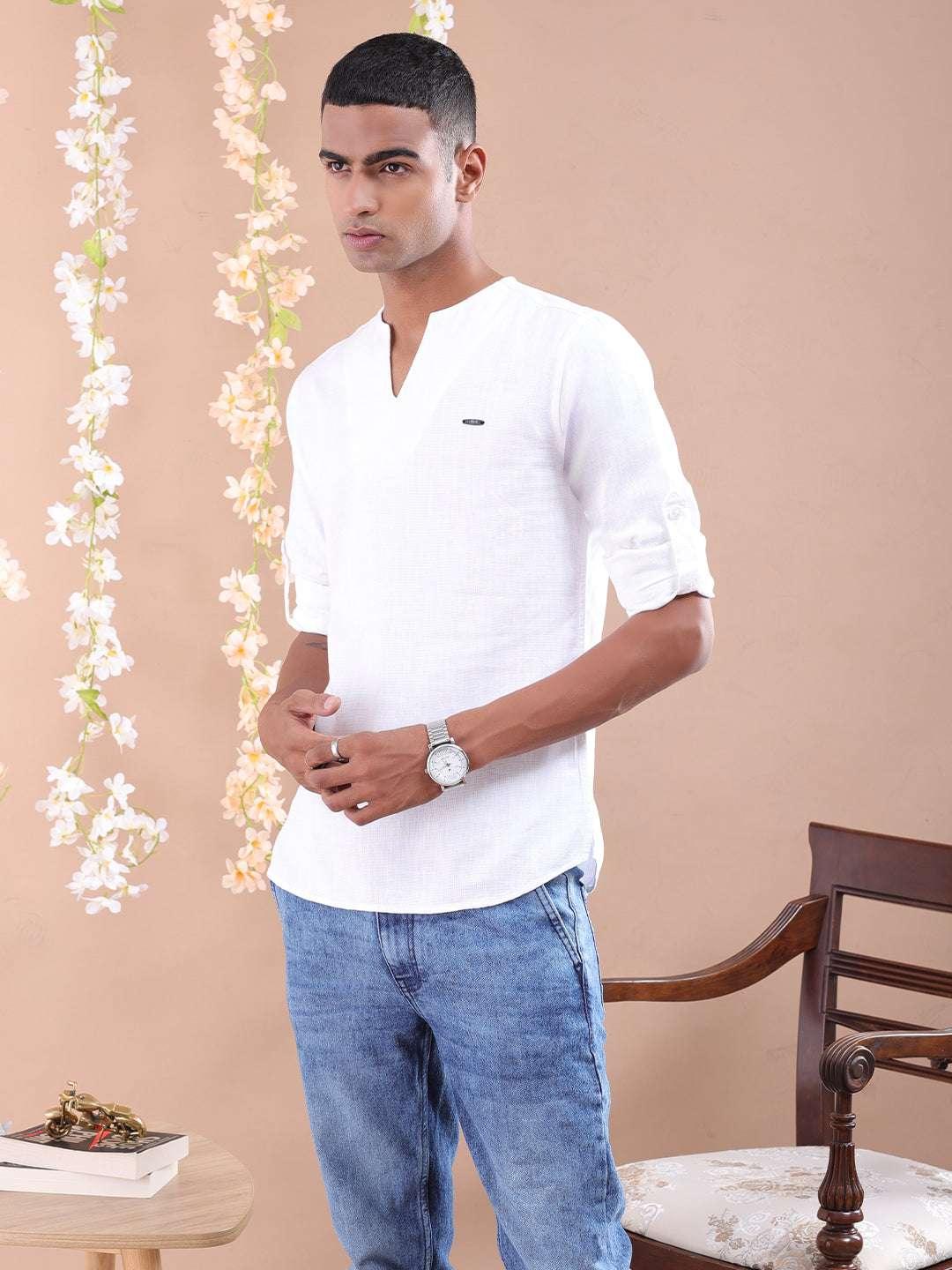 Men's V-Neck Kurta