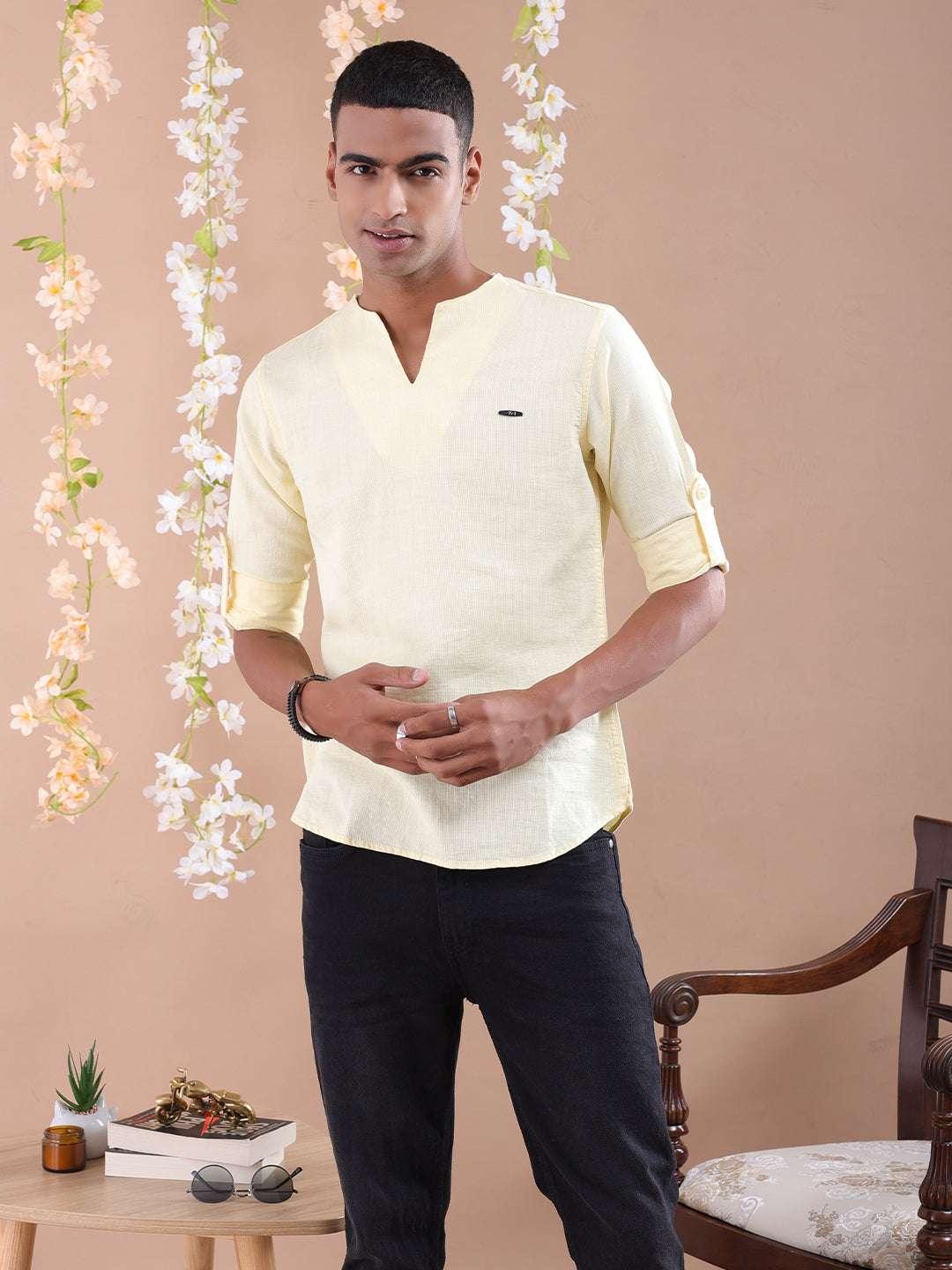 Men's V-Neck Kurta