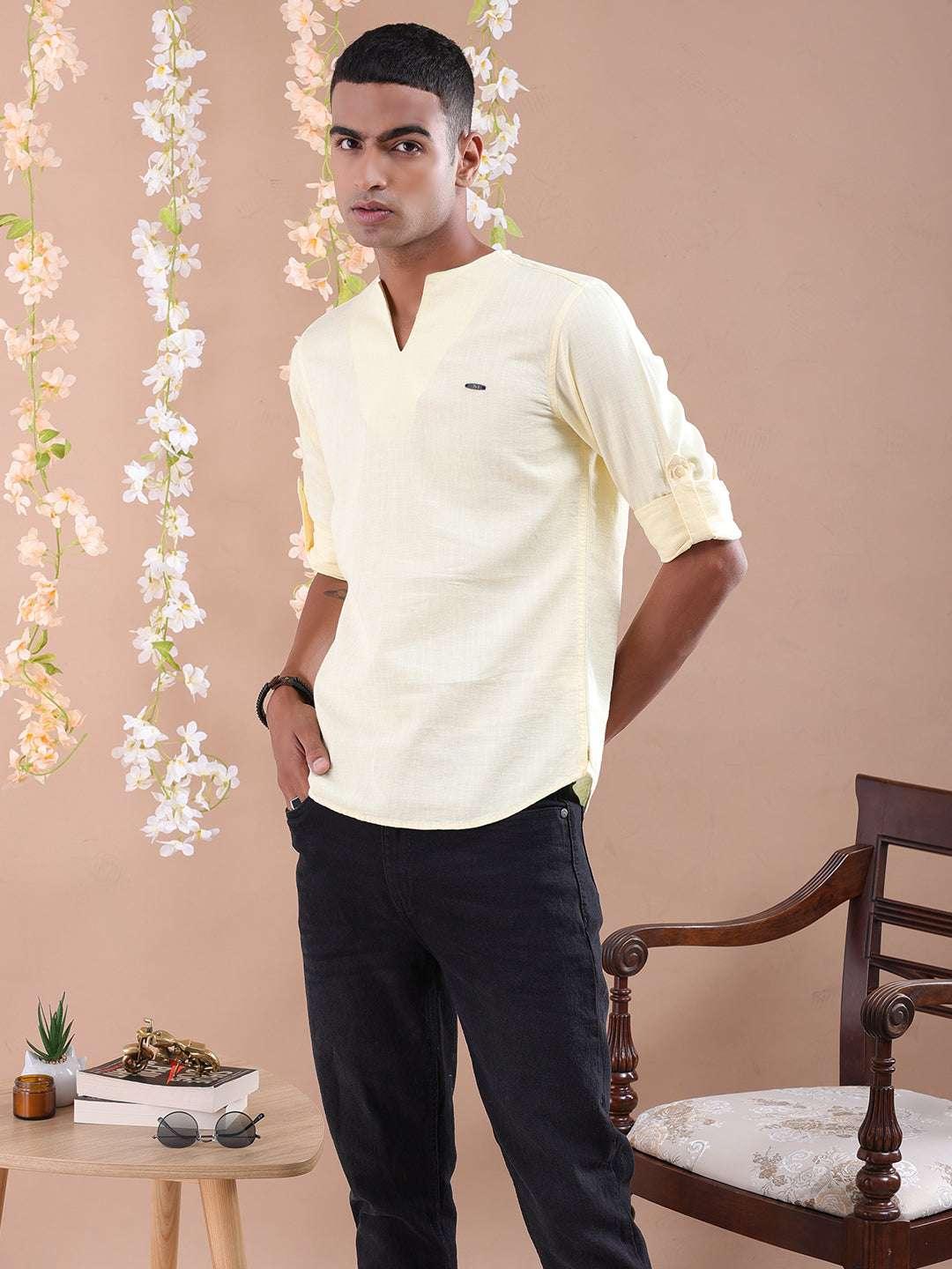 Men's V-Neck Kurta