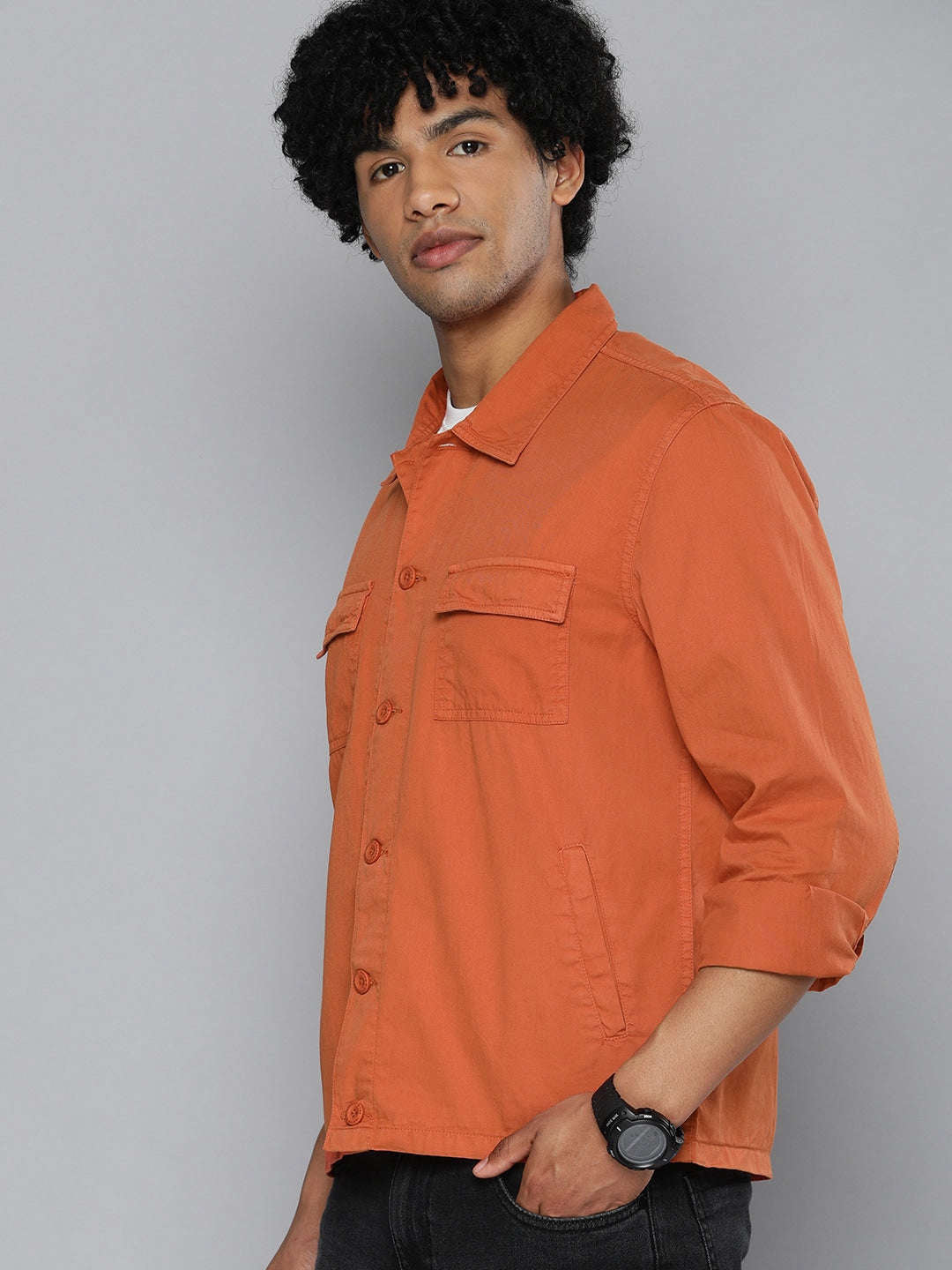 Men's Solid Overshirt