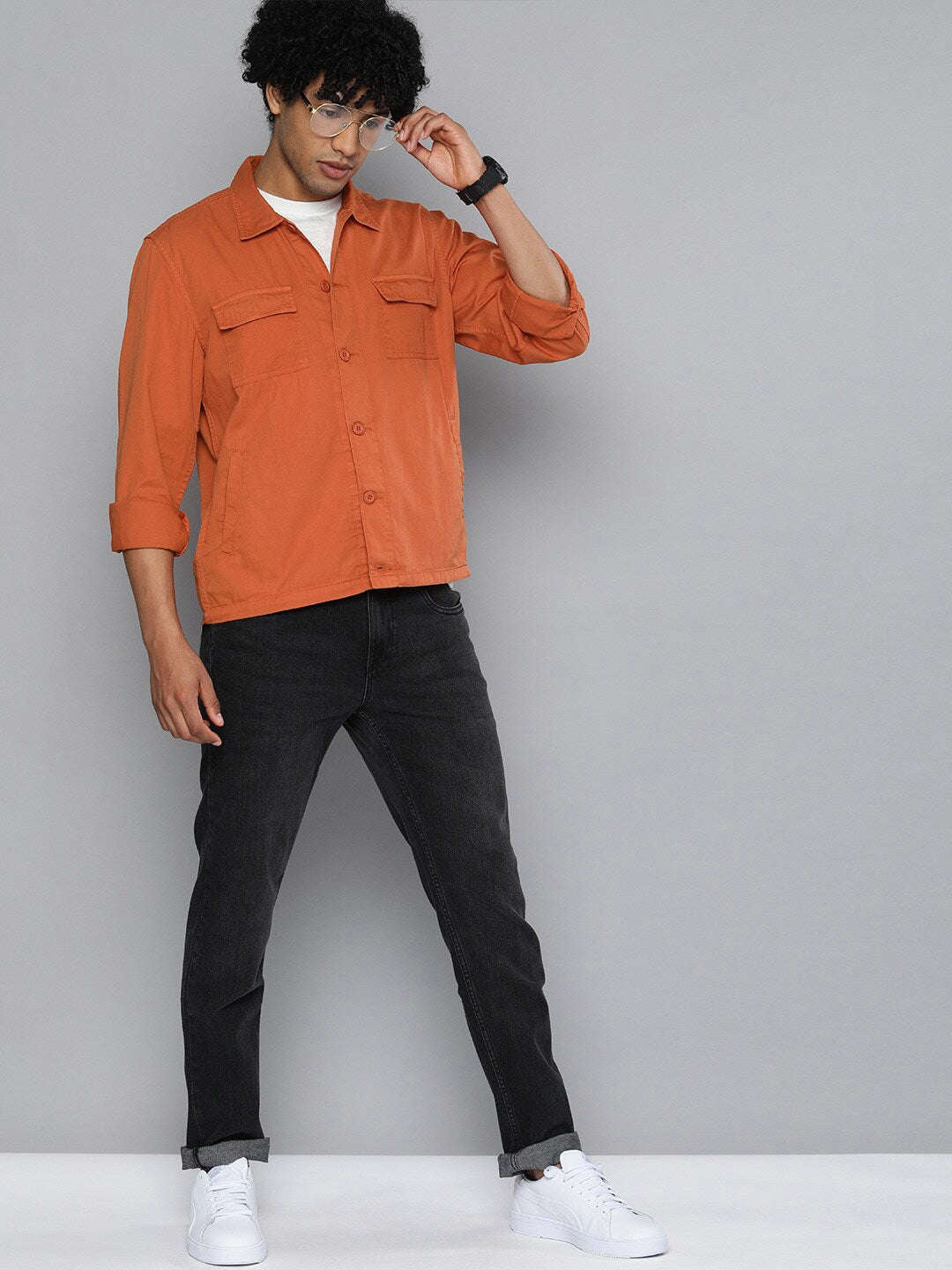 Men's Solid Overshirt