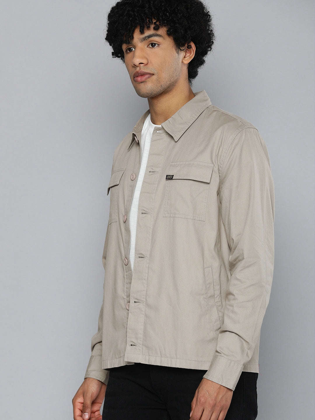 Men's Solid Overshirt