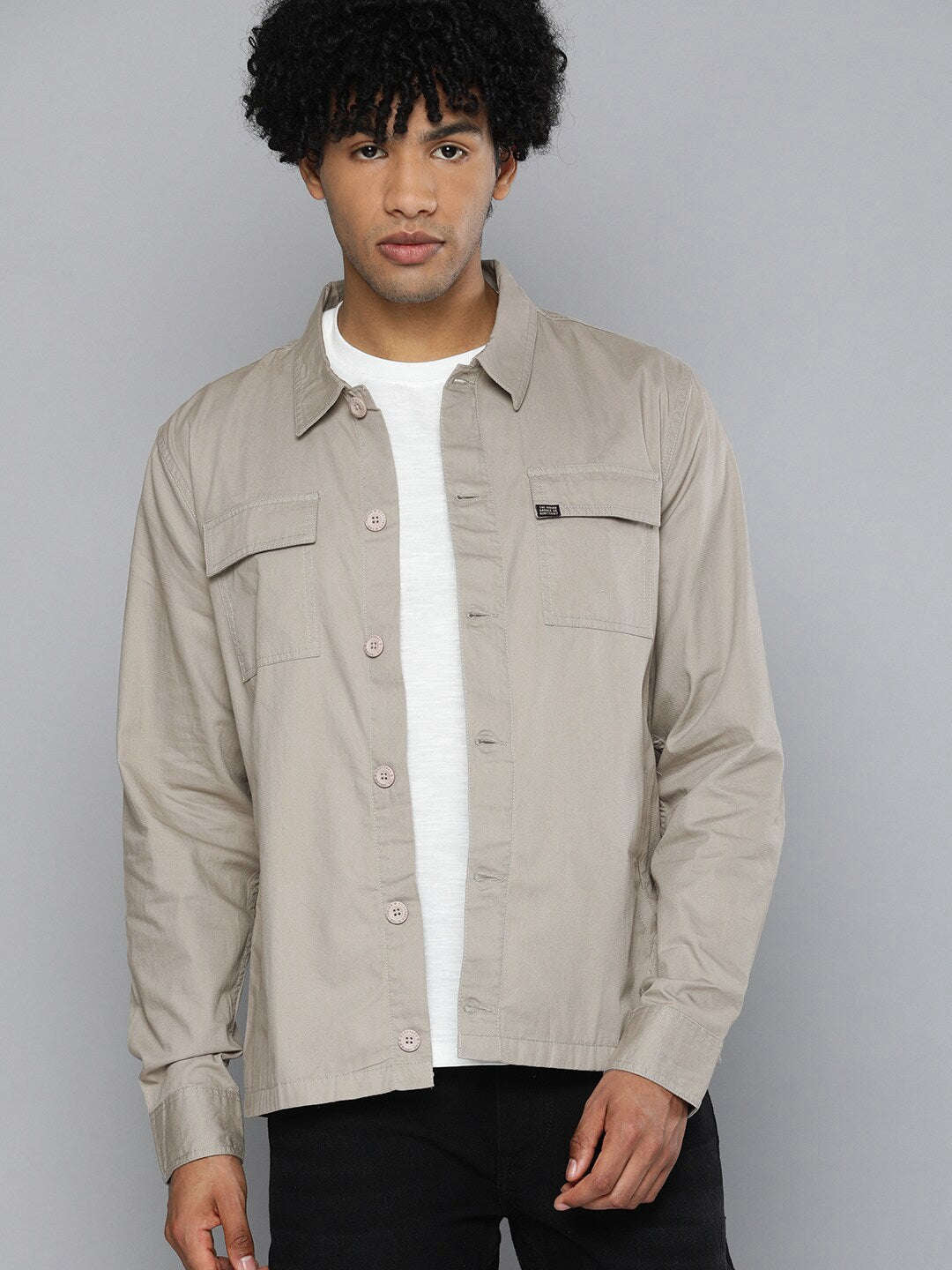 Men's Solid Overshirt