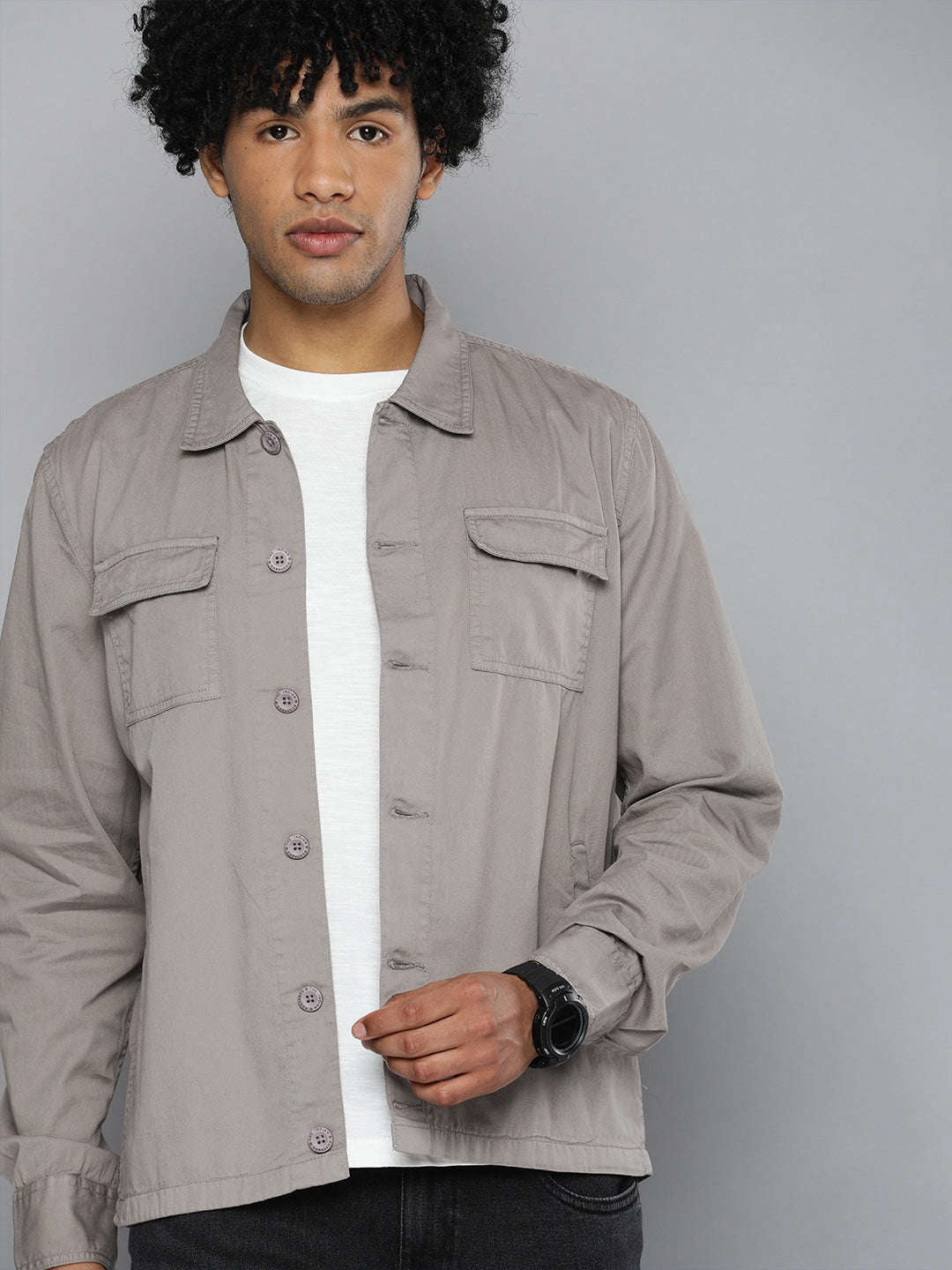 Men's Solid Overshirt