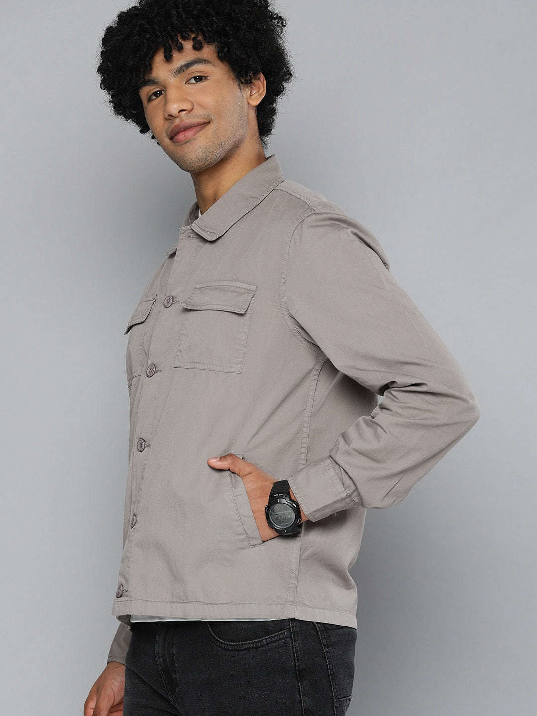 Men's Solid Overshirt