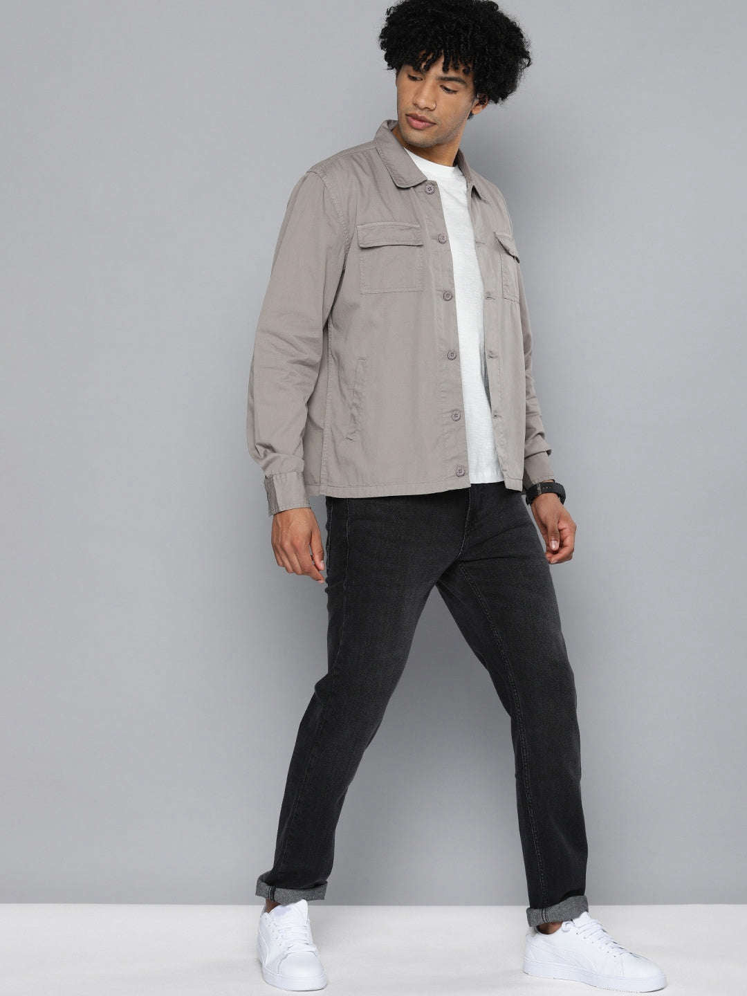 Men's Solid Overshirt