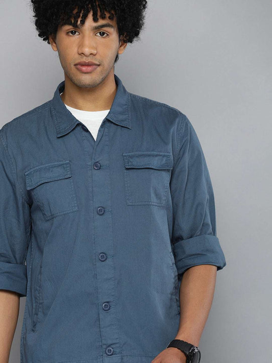 Men's Solid Overshirt