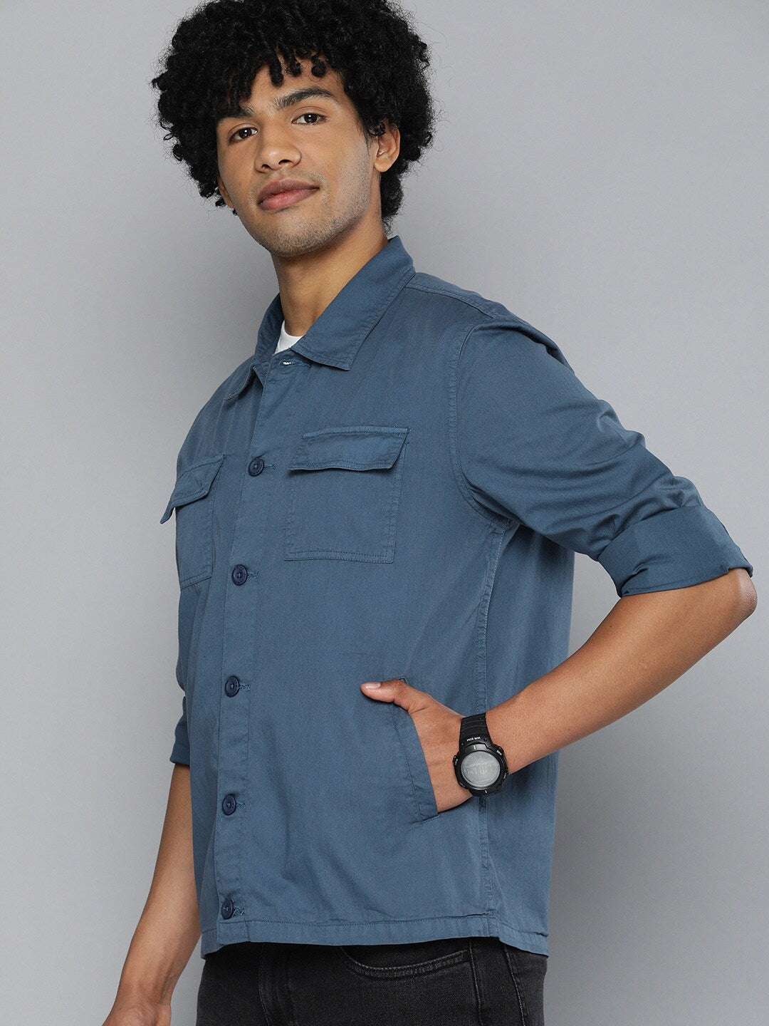 Men's Solid Overshirt