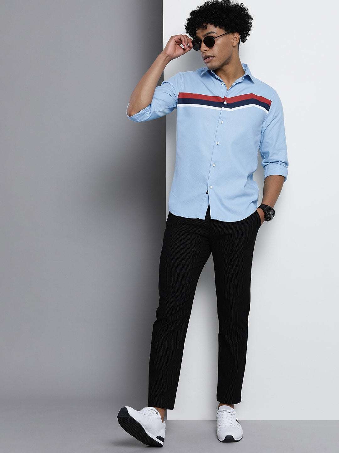 Men's Colourblocked Shirt