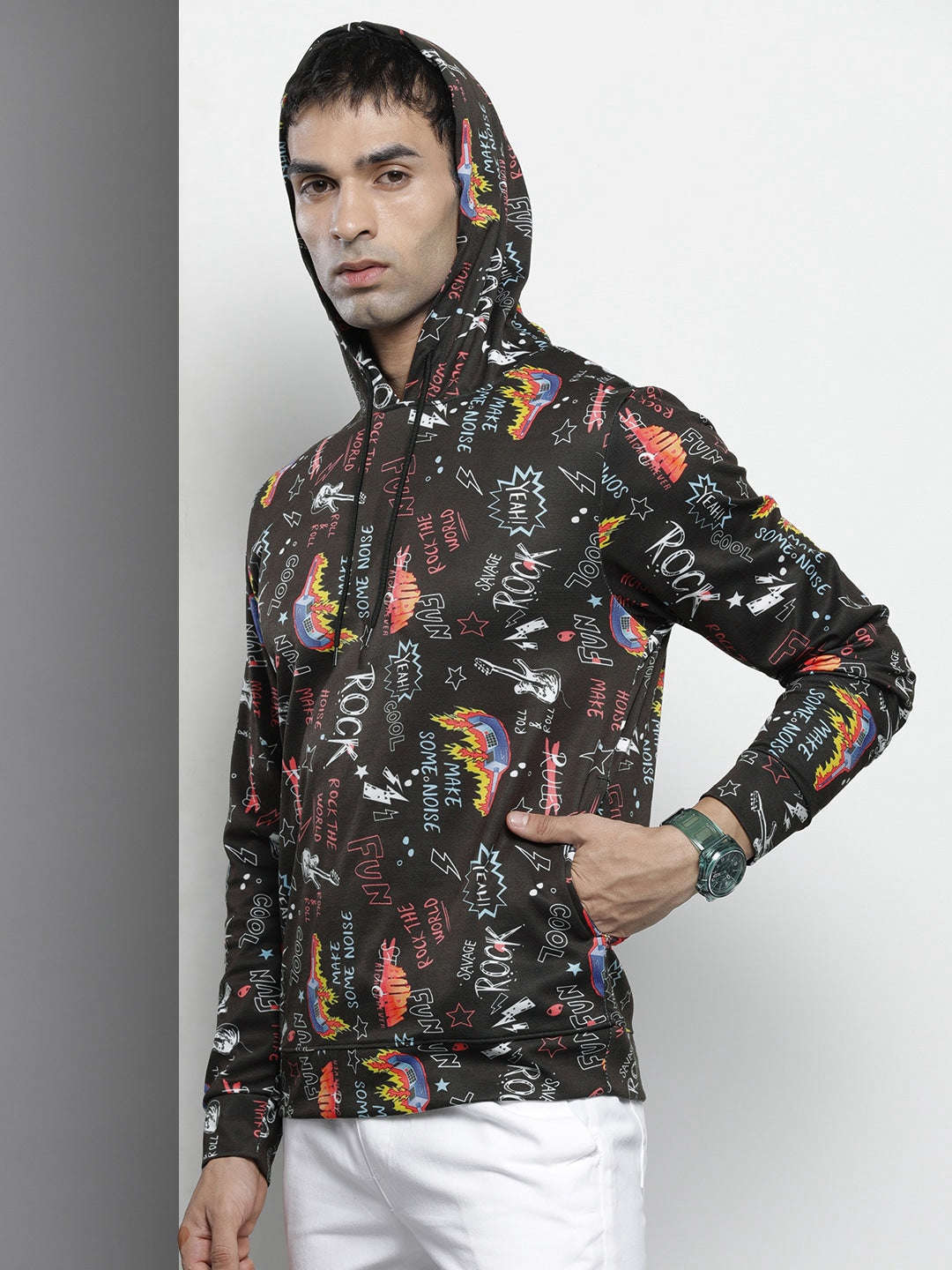 Men's Printed Regular Fit Sweatshirt