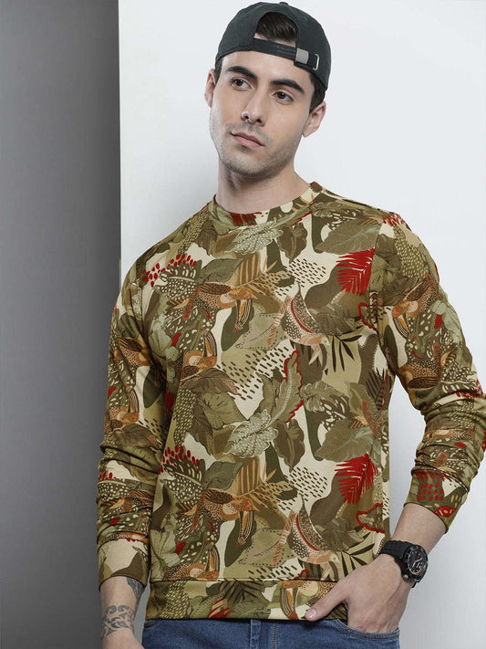 Men's Printed Regular Fit Sweatshirt