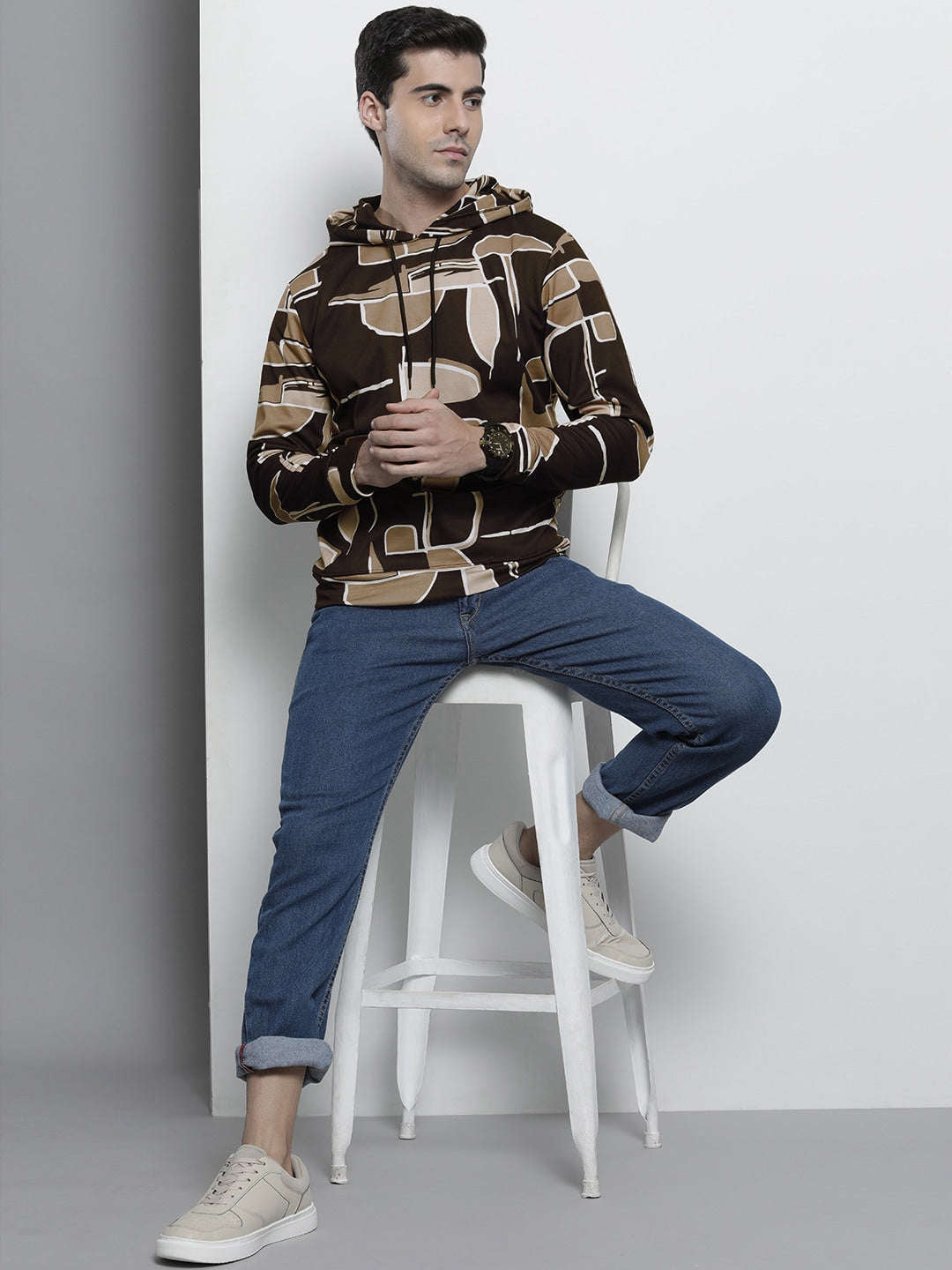 Men's Printed Regular Fit Sweatshirt