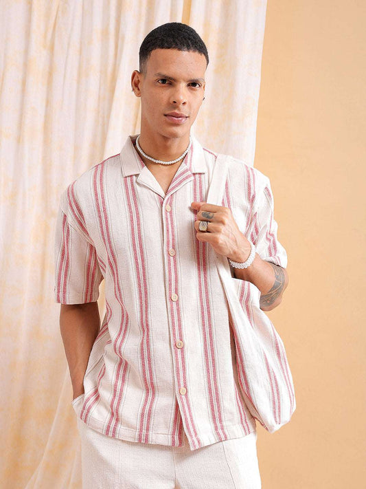 Men's Striped Relaxed Fit Shirt