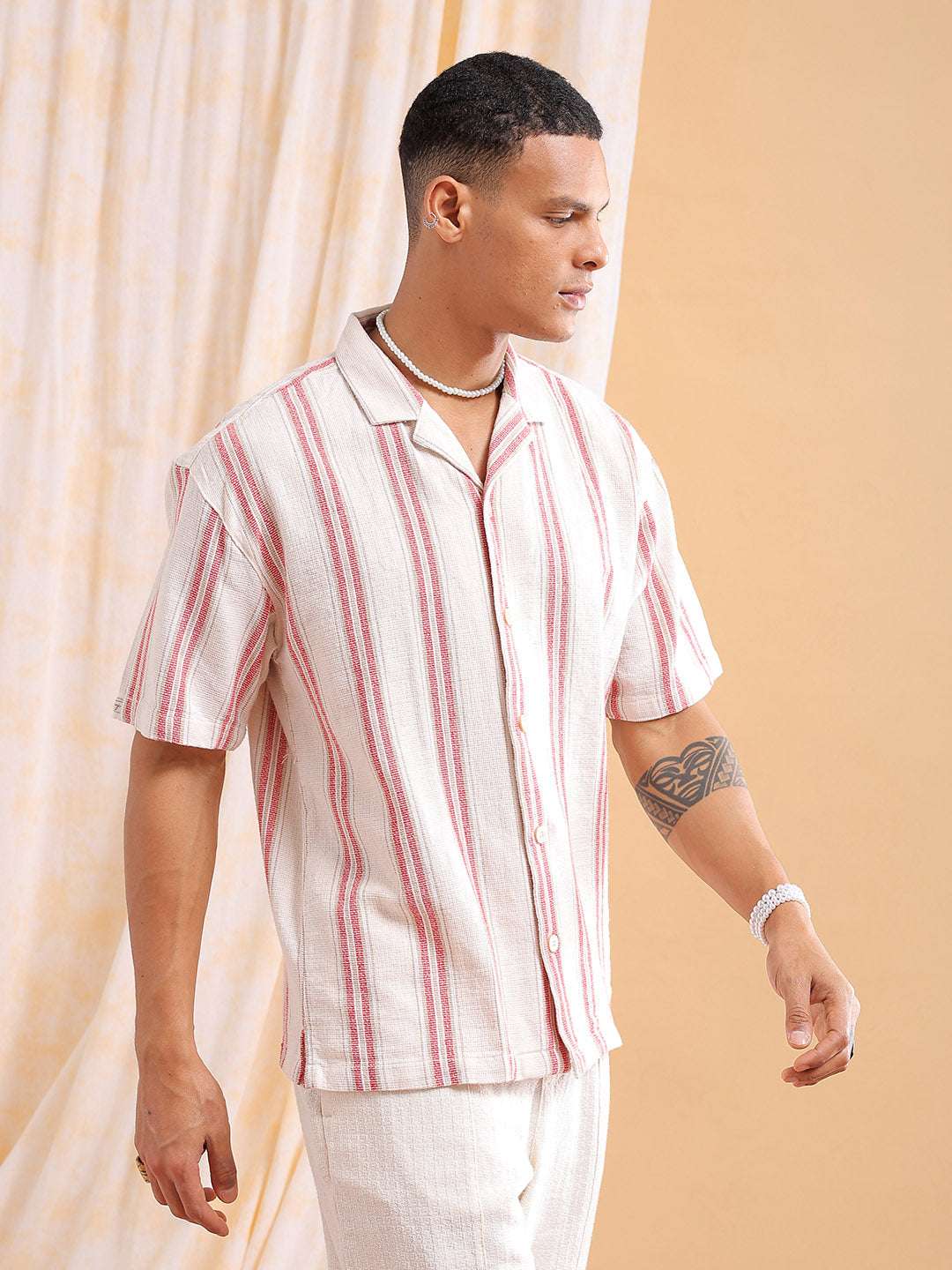 Men's Striped Relaxed Fit Shirt