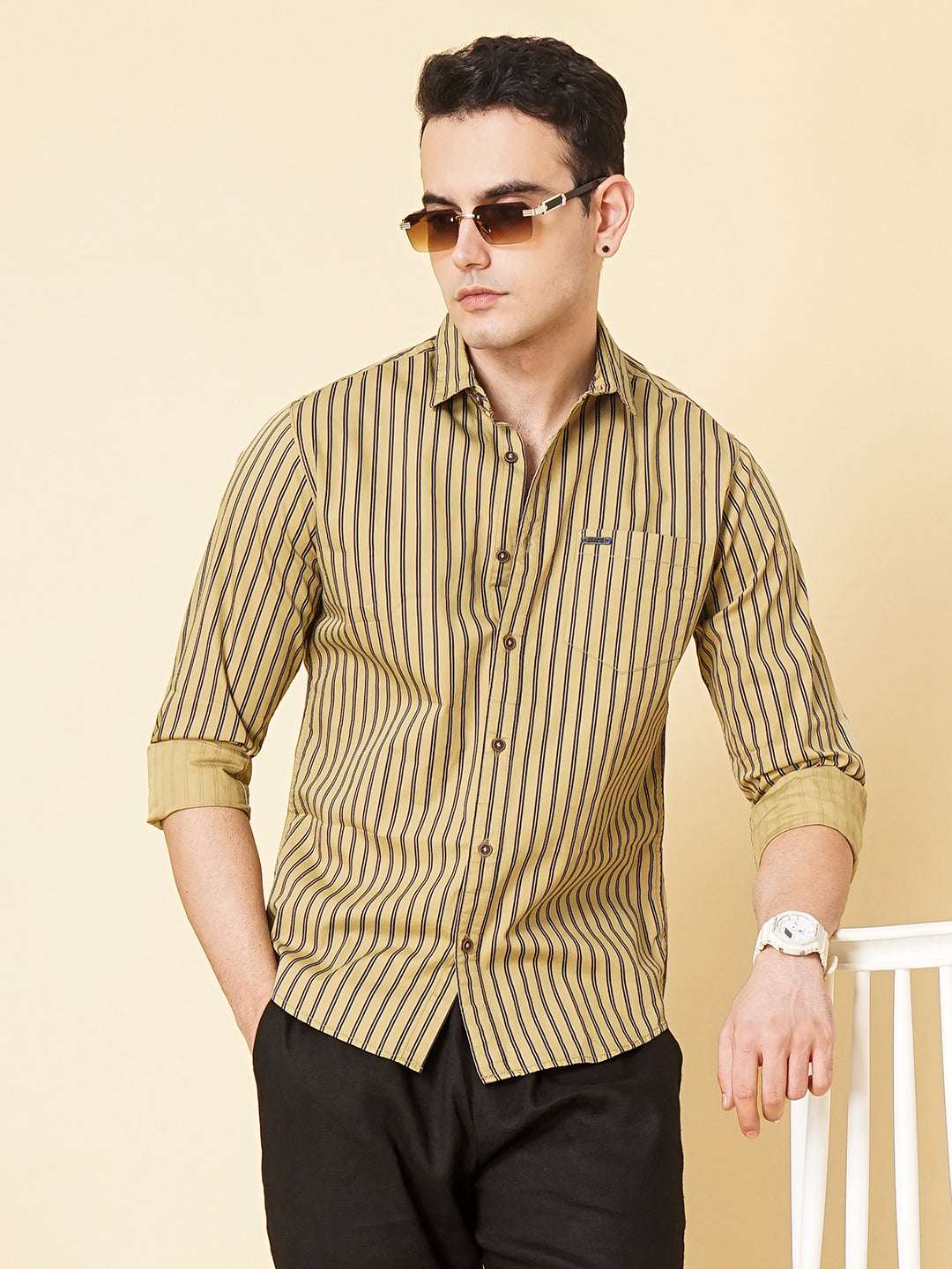 Men's Striped Slim Fit Shirt