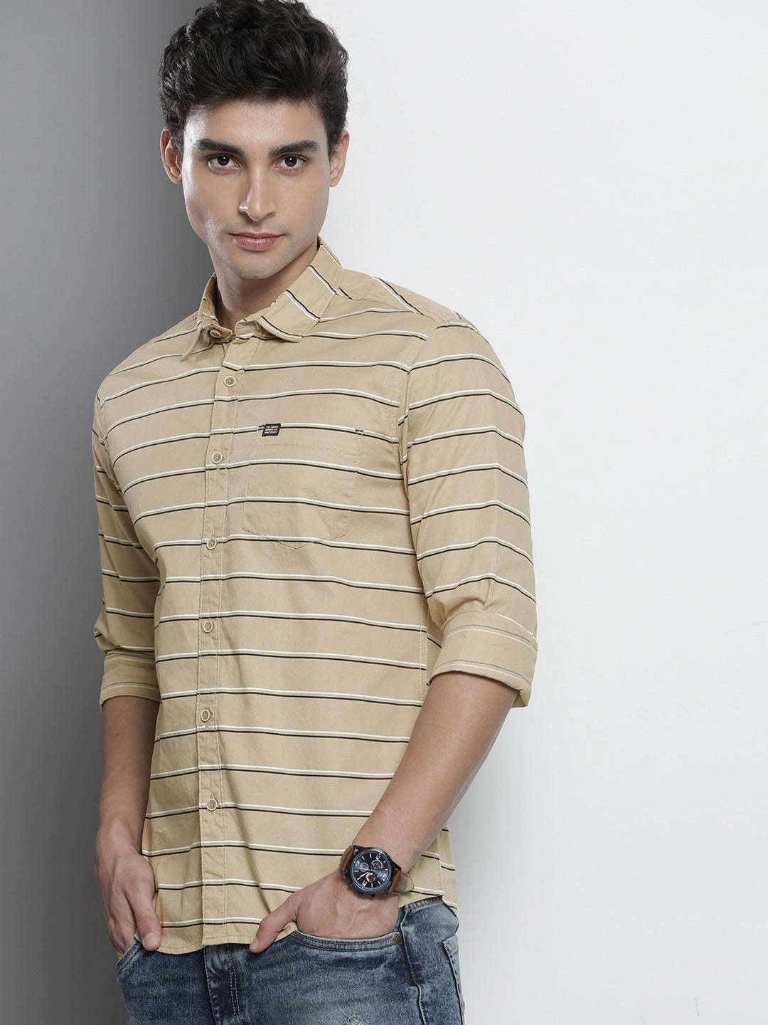 Men's Striped Casual Shirt