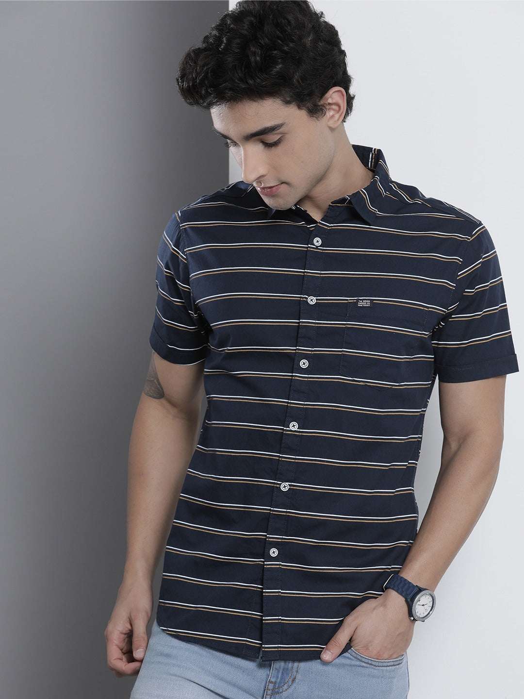 Men's Striped Casual Shirt