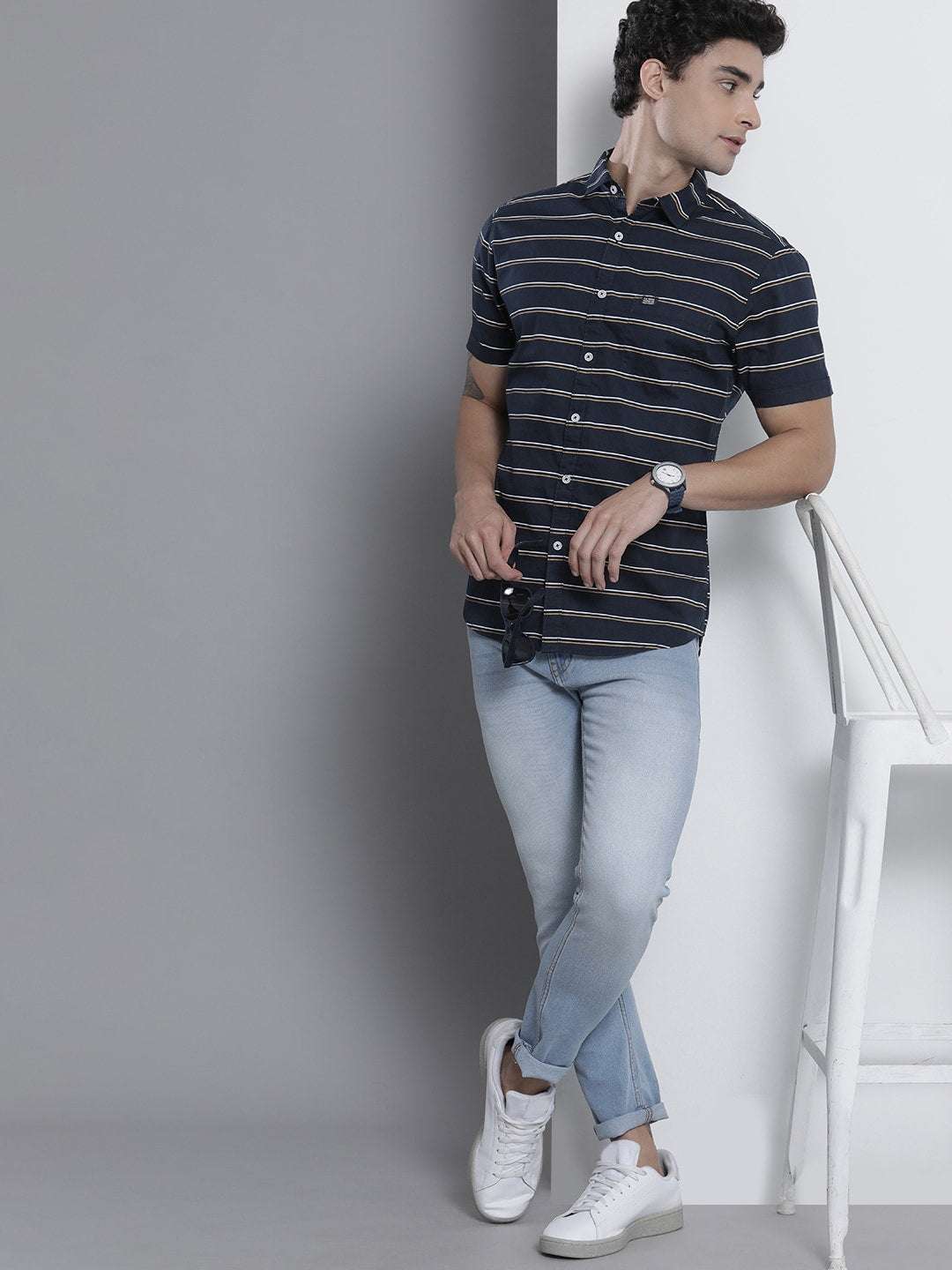 Men's Striped Casual Shirt