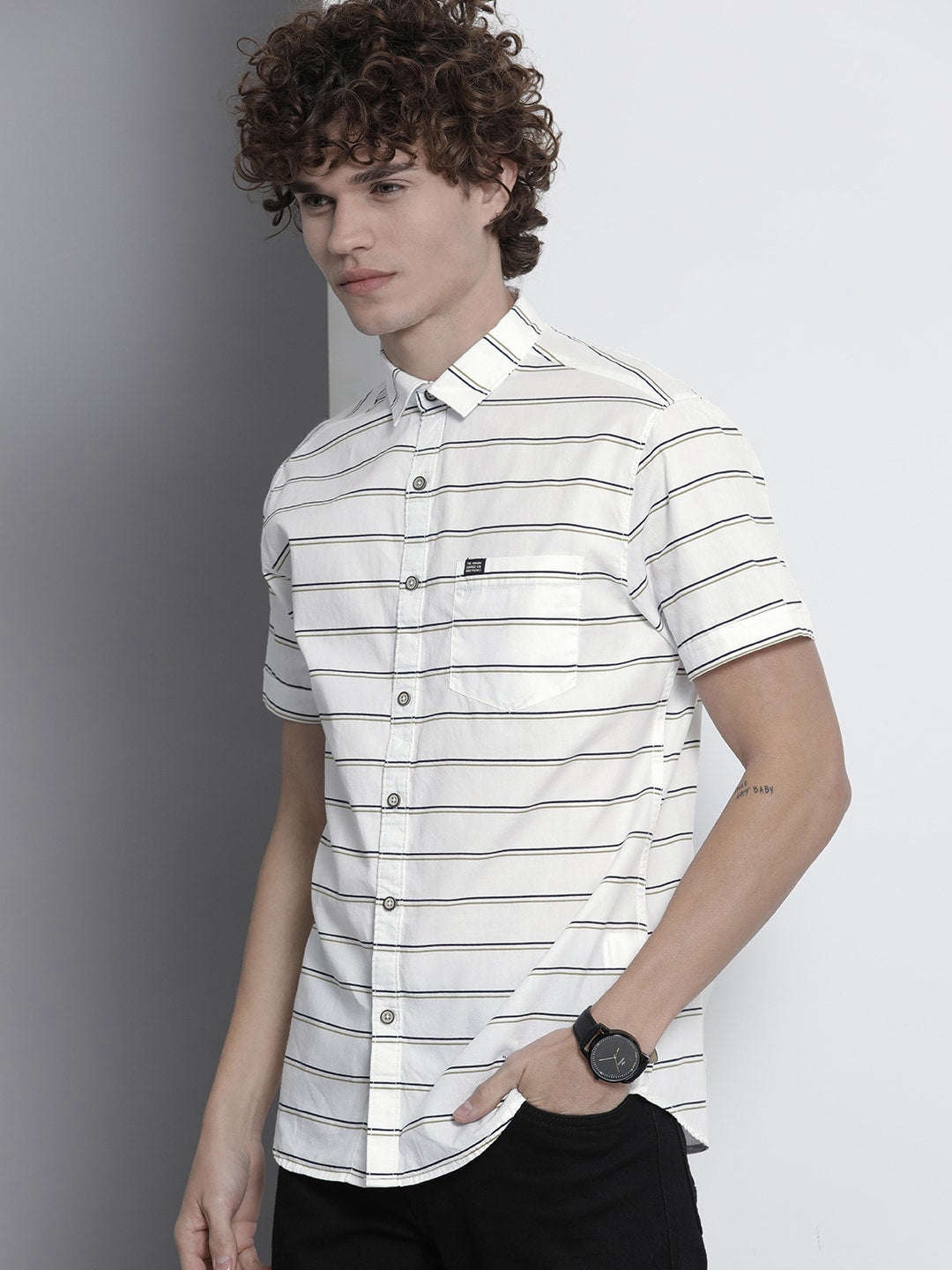 Men's Striped Casual Shirt