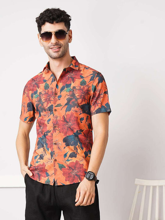 Men's Floral Slim Fit Shirt