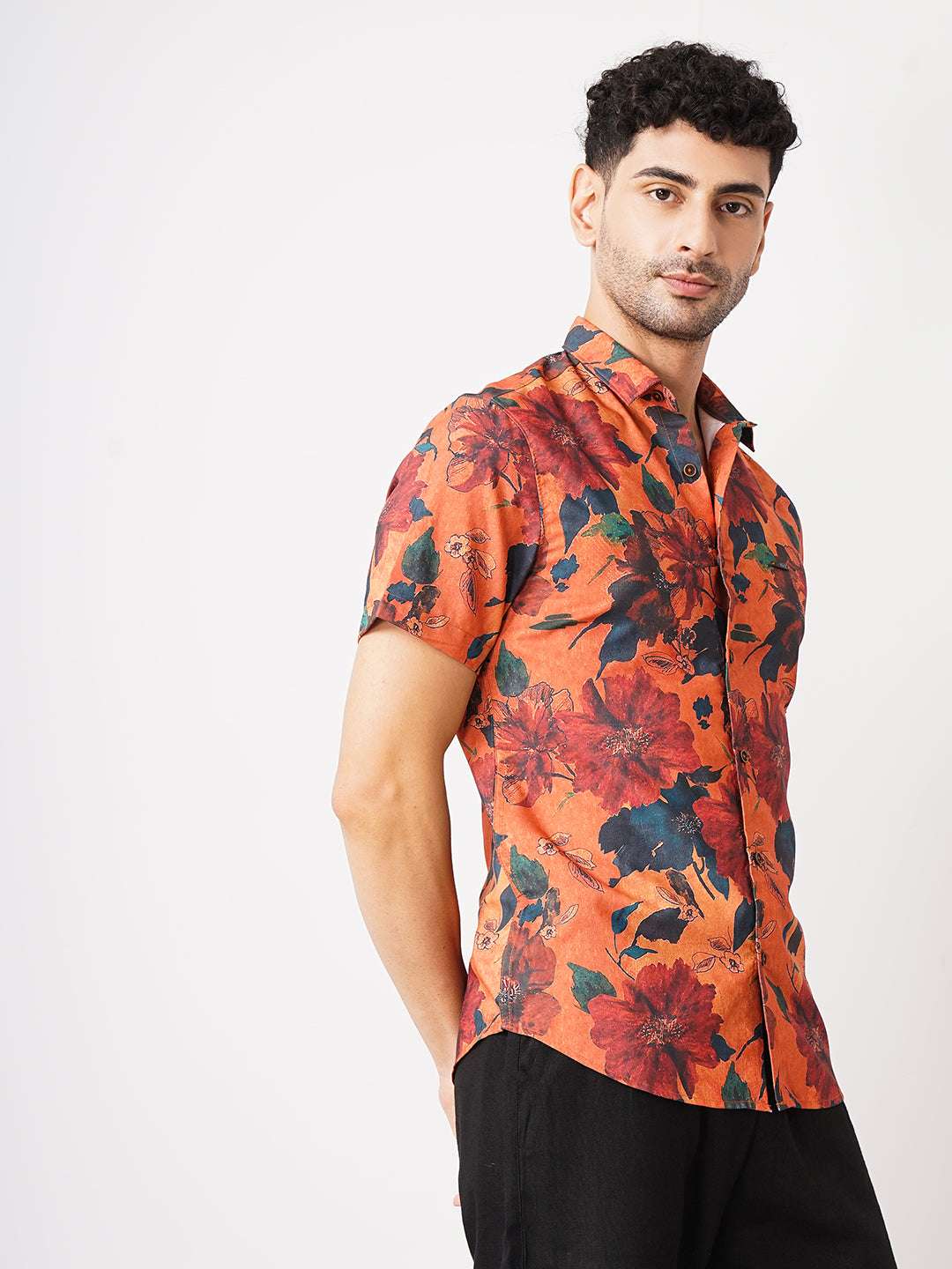 Men's Floral Slim Fit Shirt