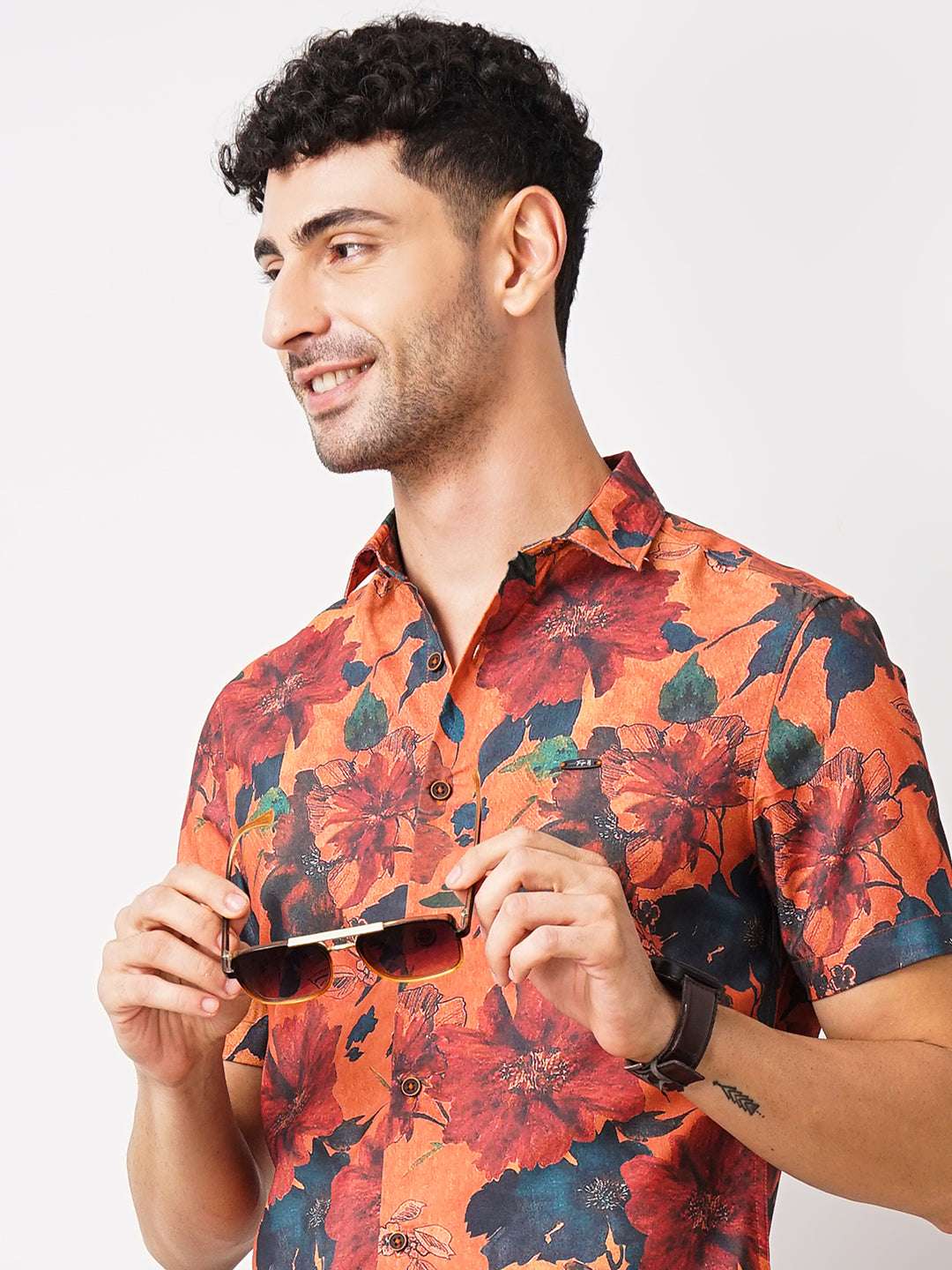 Men's Floral Slim Fit Shirt