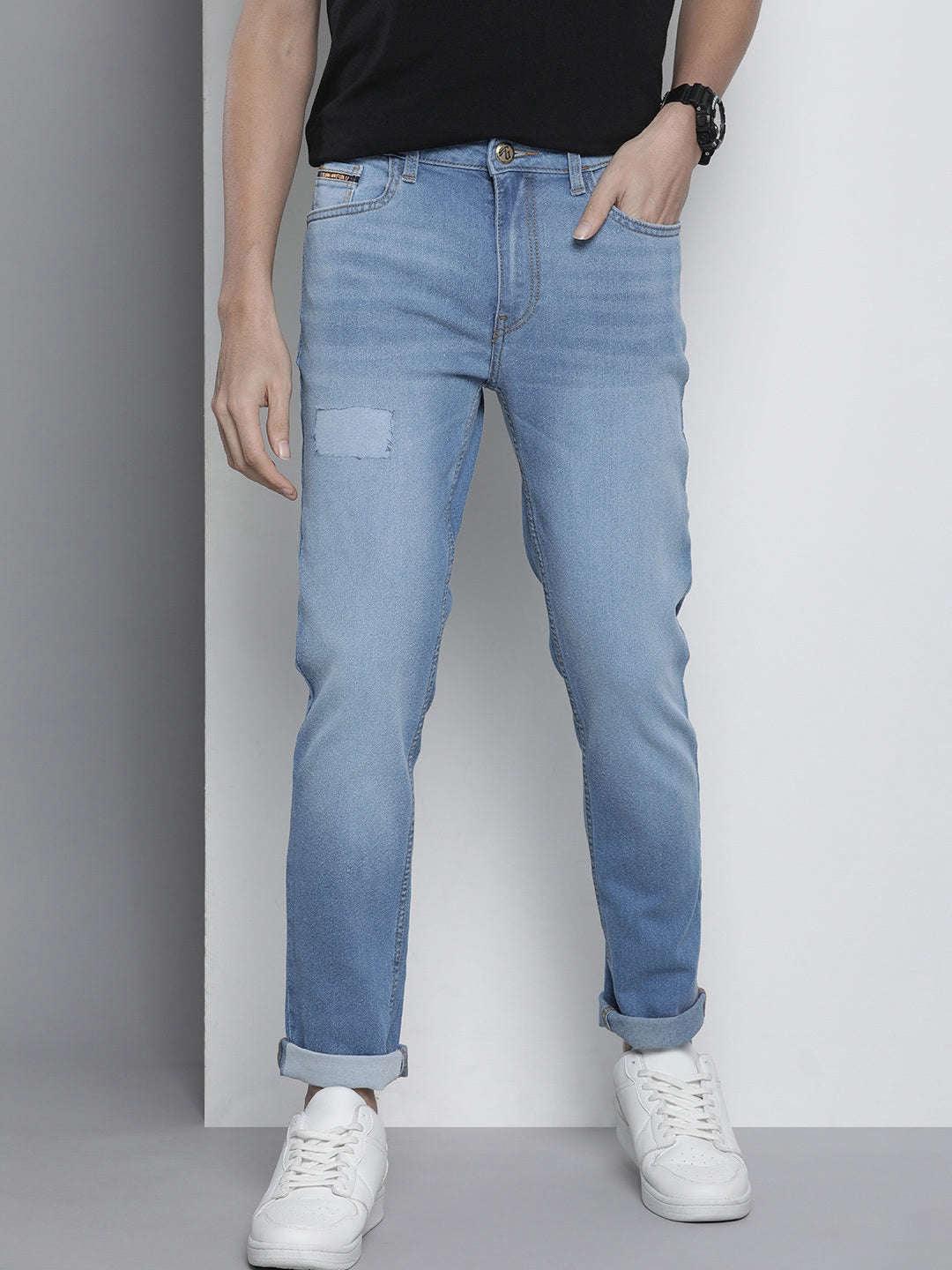 Men's Distressed Slim-Fit Jeans