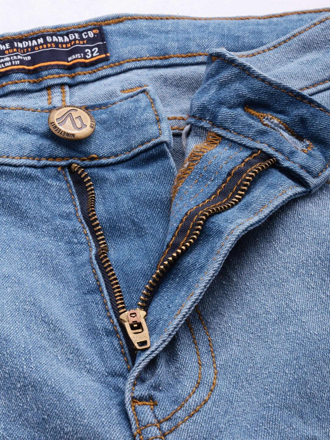 Men's Distressed Slim-Fit Jeans