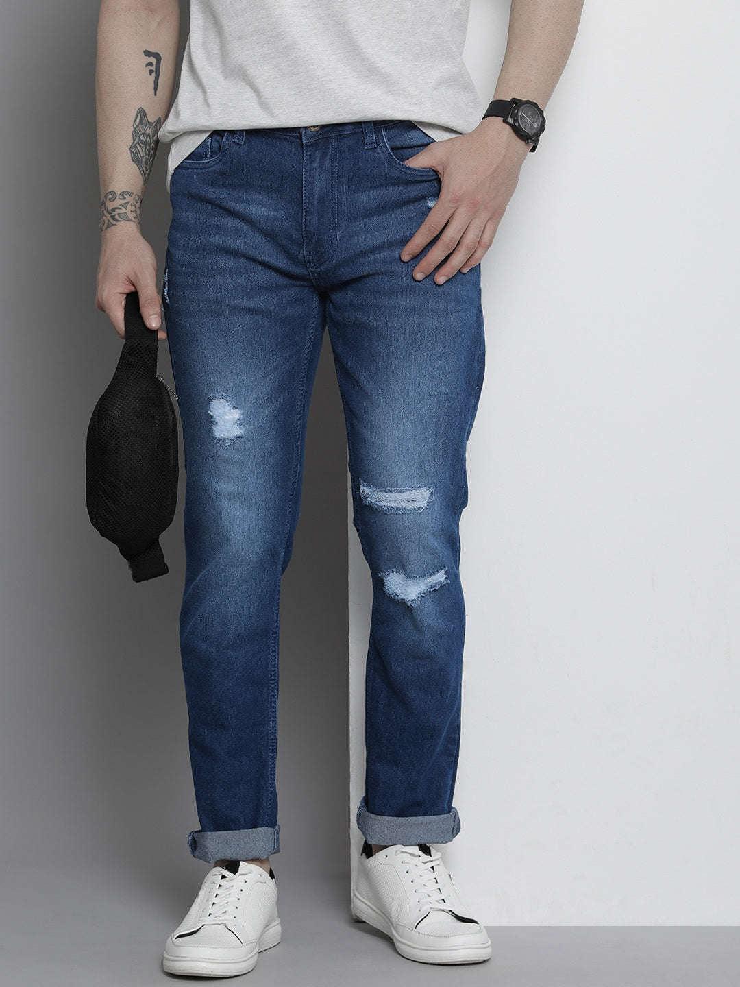 Men's Distressed Slim Jeans