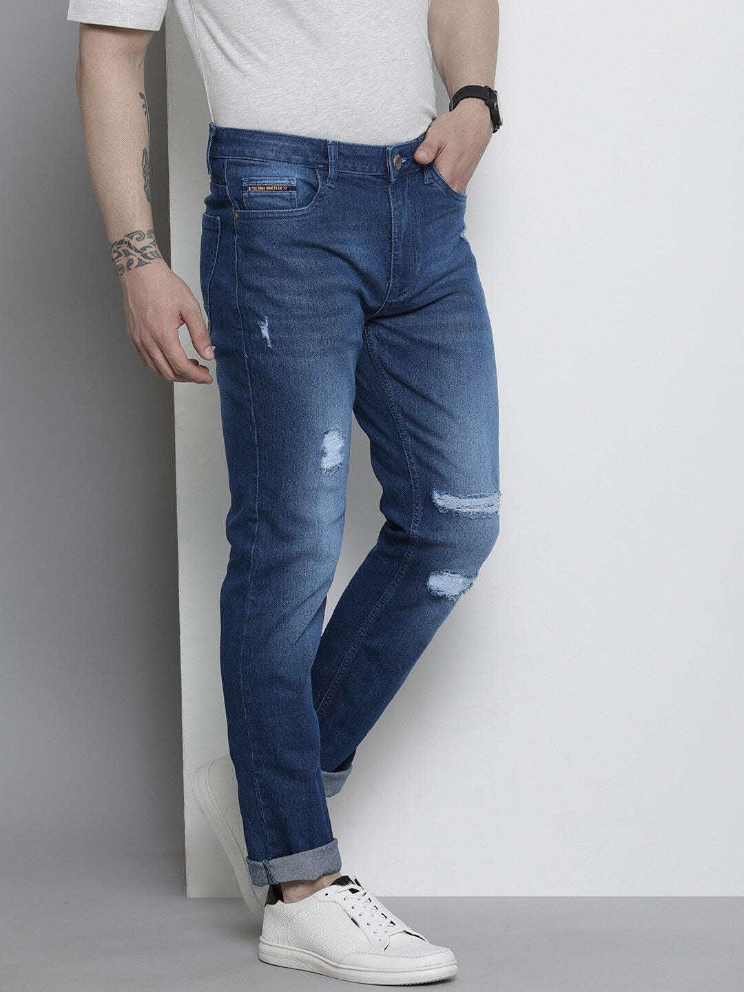 Men's Distressed Slim Jeans