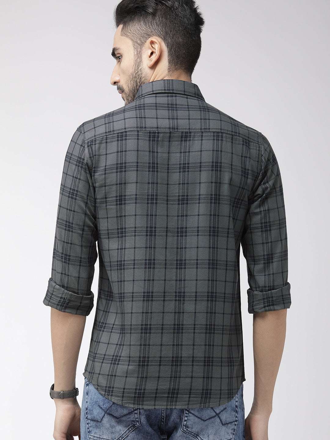 Men's Checked Slim Fit Shirt