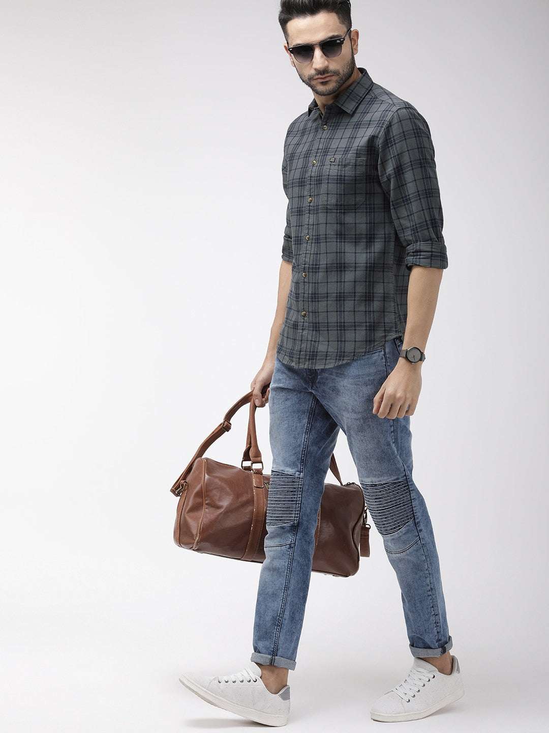 Men's Checked Slim Fit Shirt