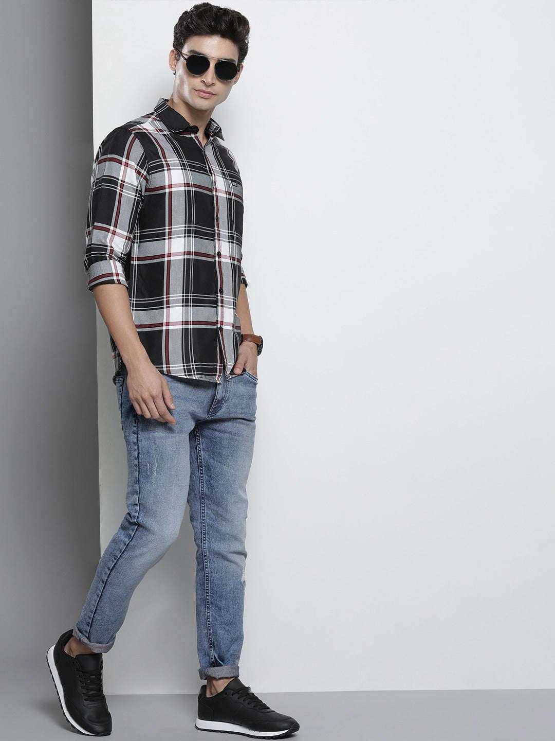 Men's Solid Slim Fit Denim