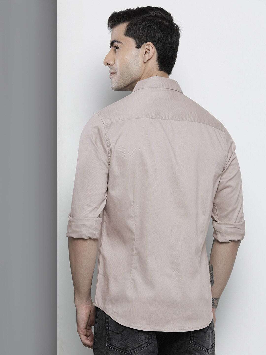 Men's Solid Denim Shirt