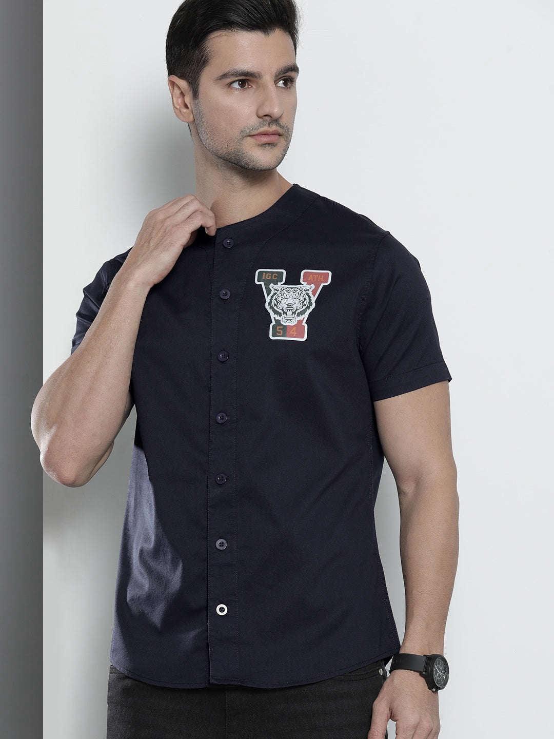 Men's Baseball Collar Shirt