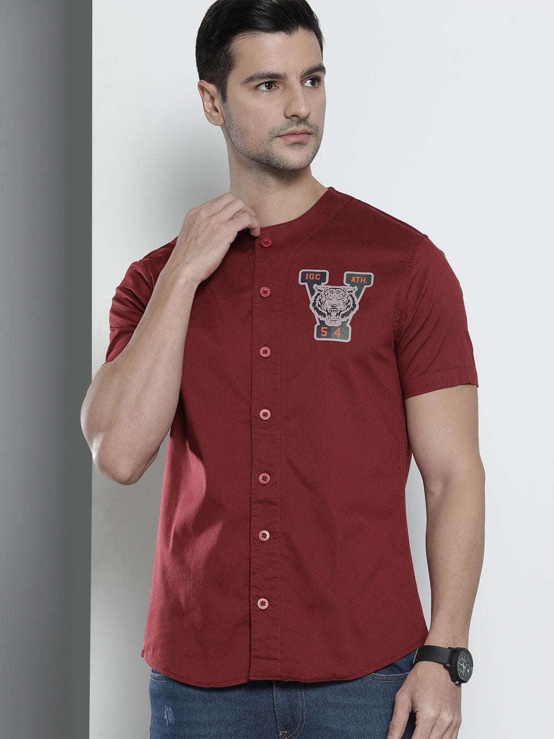 Men's Baseball Collar Shirt