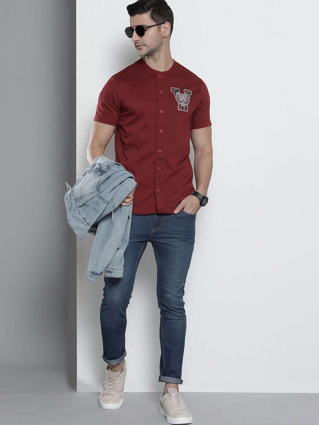 Men's Baseball Collar Shirt