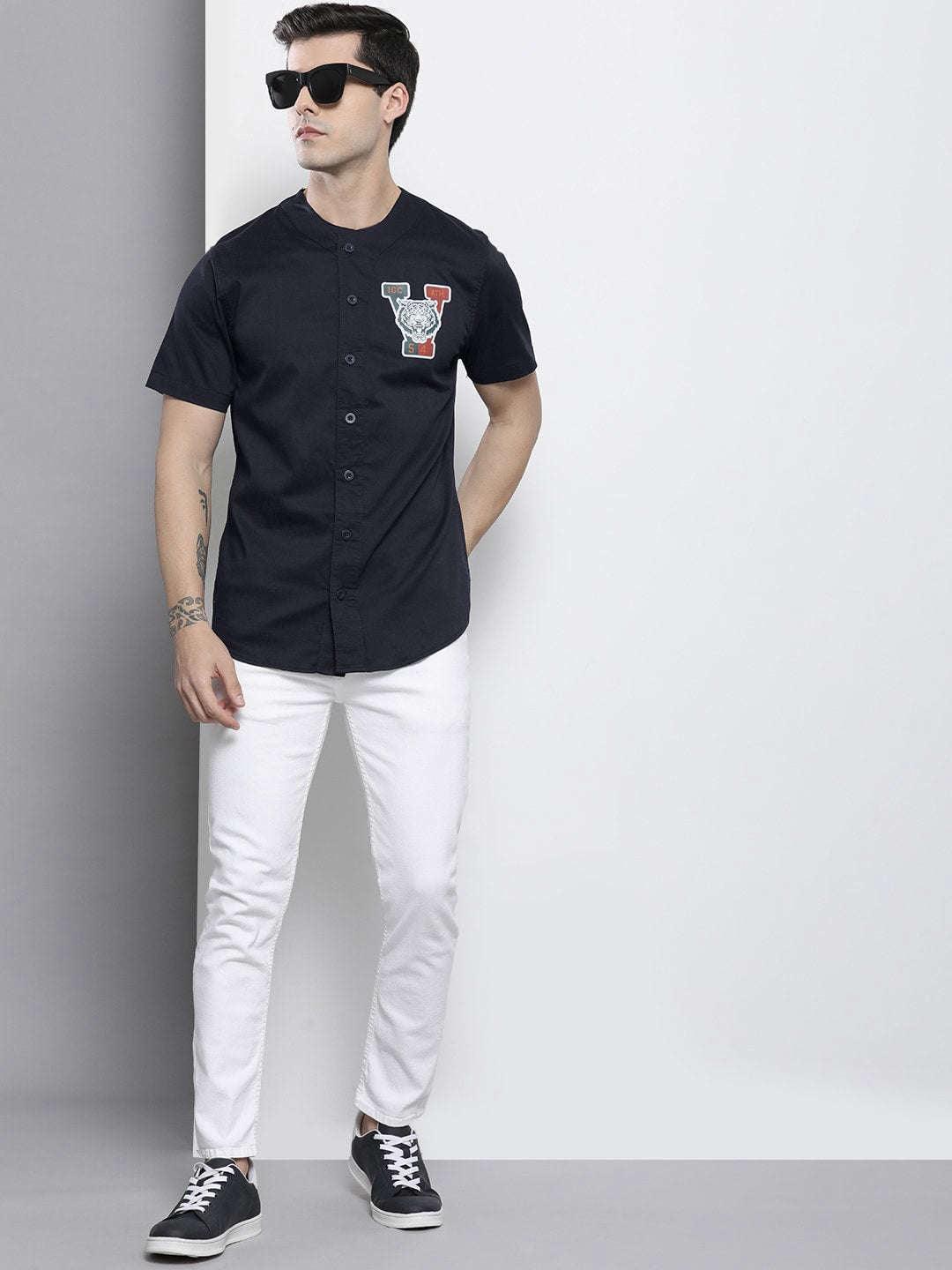 Men's Baseball Collar Shirt