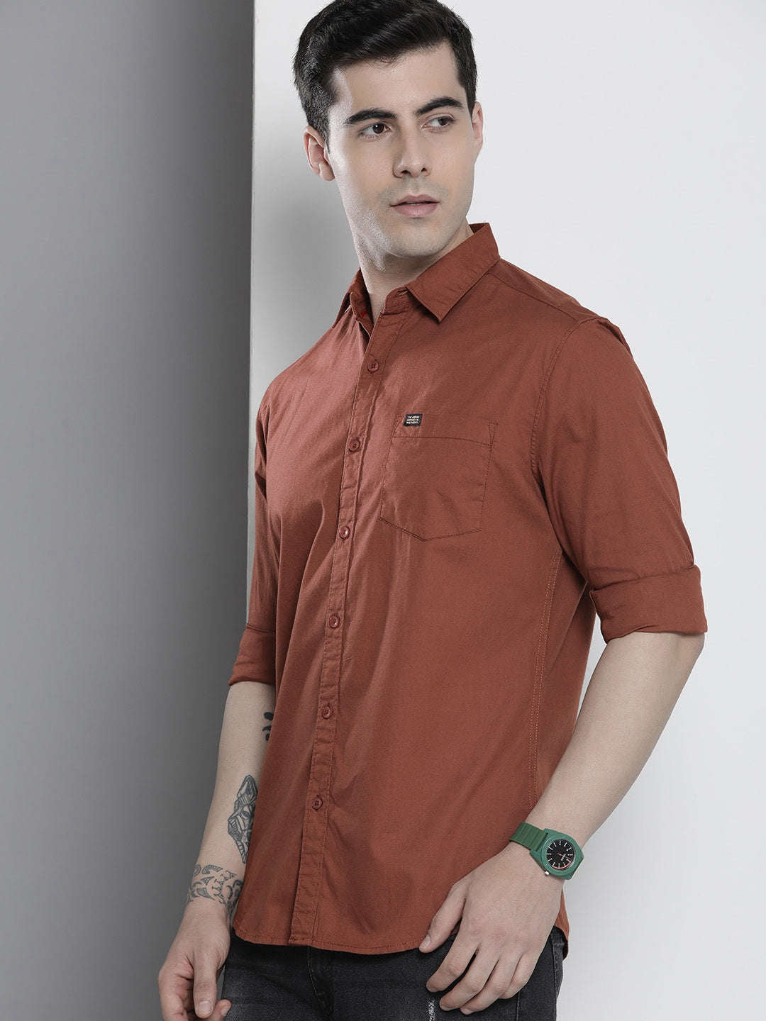 Men's Solid Slim Fit Shirt