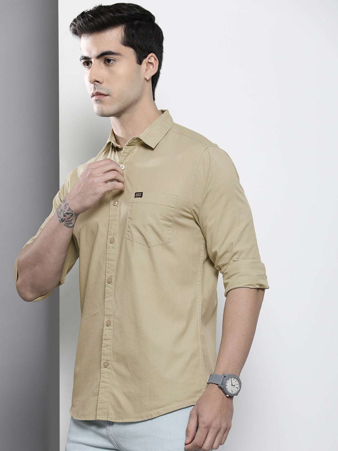 Men's Solid Slim Fit Shirt