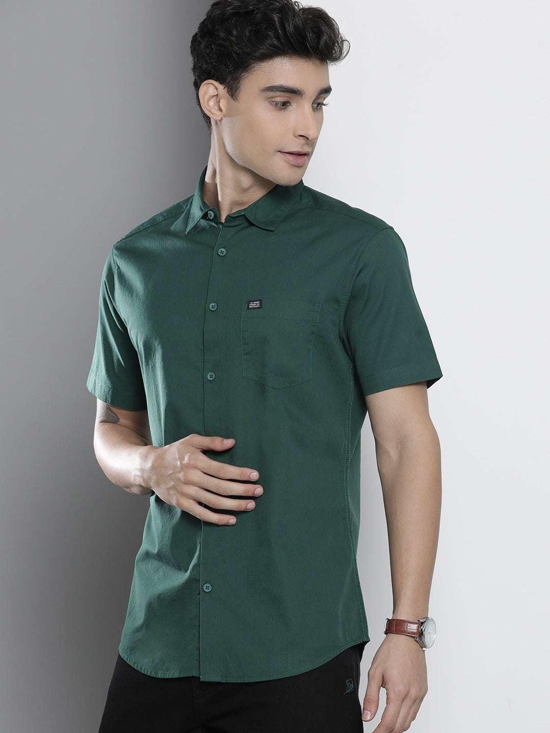 Men's Back Printed Poplin Shirt