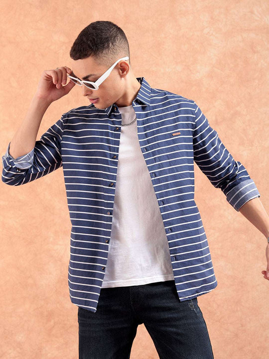 Men's Striped Casual Shirt